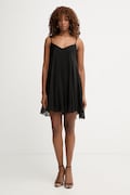 Haveone sukienka letnia z wiskozy czarna gładka ACH-Q013