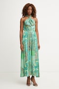 Liu Jo sukienka letnia z wiskozy turkusowa paisley VA6070 TS124