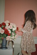 Konges Sløjd sukienka dziecięca CARLITO DRESS GRS kolor beżowy mini rozkloszowana KS104243