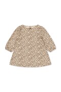 Dievčenské bavlnené šaty Konges Sløjd DREY DRESS GOTS béžová farba, mini, áčkový strih, KS104290