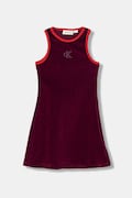 Παιδικό φόρεμα Calvin Klein Jeans χρώμα: μπορντό, IG0IG03080