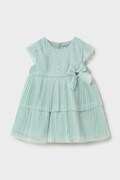 Mayoral sukienka dziecięca kolor turkusowy mini rozkloszowana 1908
