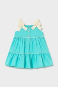 Mayoral sukienka bawełniana dziecięca kolor turkusowy mini rozkloszowana 1924