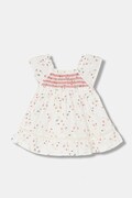 Mayoral sukienka bawełniana dziecięca kolor biały mini rozkloszowana 1992