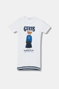 Guess sukienka bawełniana dziecięca kolor biały midi prosta J6RK11 KAD74