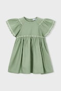 Mayoral sukienka dziecięca kolor zielony mini rozkloszowana 3927
