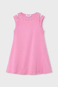 Dječja pamučna haljina Mayoral boja: ružičasta, mini, širi se prema dolje, 3938