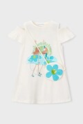 Mayoral sukienka bawełniana dziecięca kolor biały mini rozkloszowana 3941