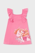 Dievčenské šaty Mayoral ružová farba, mini, áčkový strih, 3943
