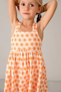 Παιδικό βαμβακερό φόρεμα Mayoral χρώμα: πορτοκαλί, 3944