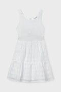 Mayoral sukienka bawełniana dziecięca kolor biały mini rozkloszowana 6913