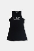 EA7 Emporio Armani sukienka bawełniana z elastanem czarna z nadrukiem 7G000150 AF12484