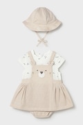 Mayoral Newborn sukienka niemowlęca kolor beżowy mini rozkloszowana 1631