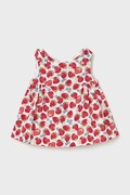 Mayoral Newborn sukienka bawełniana niemowlęca kolor czerwony mini rozkloszowana 1811