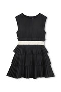 Dievčenské šaty Karl Lagerfeld čierna farba, mini, áčkový strih, Z31144
