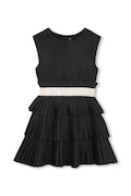 Dievčenské šaty Karl Lagerfeld čierna farba, mini, áčkový strih, Z31144