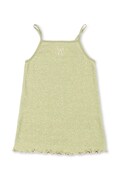 Konges Sløjd šaty s bavlnou ROLI STRAP DRESS OCS zelené KS105532