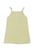 Konges Sløjd šaty s bavlnou ROLI STRAP DRESS OCS zelené KS105532