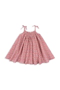 Konges Sløjd καλοκαιρινό βαμβακερό VIVIAN STRAP DRESS GOTS ροζ KS105582
