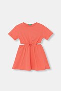 United Colors of Benetton letní šaty bavlněné oranžové hladké 35RYCV01A
