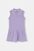 United Colors of Benetton Vestito d'estate in cotone con elastan violetto 3WG9CV012