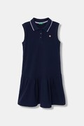 United Colors of Benetton letní šaty bavlněné s elastanem námořnické hladké 3WG9CV012