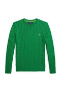Polo Ralph Lauren sweter bawełniany dziecięcy kolor zielony 323702674502