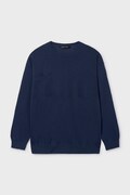 Mayoral sweter bawełniany dziecięcy kolor granatowy 6356