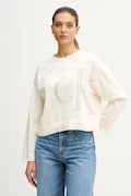 Calvin Klein Jeans sweter bawełniany damski kolor beżowy LV047E304G
