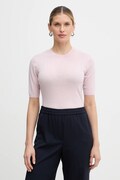 Weekend Max Mara t-shirt wełniany MAREA damski kolor różowy 2615361011600