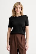 Weekend Max Mara t-shirt damski lniany PANCONE czarny 2615361042600