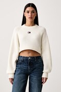 Tommy Jeans sweter damski z dodatkiem wełny beżowy DW0DW22024