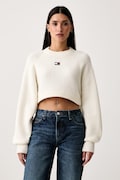 Tommy Jeans sweter damski z dodatkiem wełny beżowy DW0DW22024