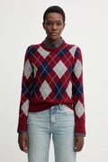 Miss Sixty sweter wełniany damski kolor bordowy 6S4RJ17300
