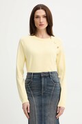 Morgan sweter damski kolor żółty lekki MISTRA