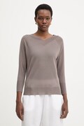 Marella sweter damski z wiskozą MLMTUBO brązowy 2613361095200