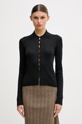 Sisley kardigan damski z lyocellem czarny 14Z4L500U