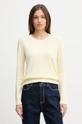 United Colors of Benetton sweter bawełniany damski kolor żółty lekki 1C19D10FV