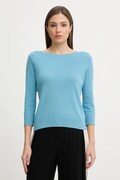 United Colors of Benetton sweter bawełniany damski kolor niebieski lekki 1C19D10G1