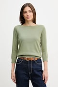 United Colors of Benetton sweter bawełniany damski kolor zielony lekki 1C19D10G1
