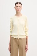 United Colors of Benetton kardigan bawełniany damski kolor żółty lekki 1C19D502P