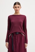 United Colors of Benetton sweter damski wełniany bordowy 11AHD10G8