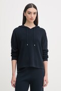 United Colors of Benetton Μπλούζα με κουκούλα Γυναικεία με βισκόζη σκούρο μπλε 1LHGD204M