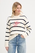 Tommy Hilfiger pulover za žene od pamuka bež WW0WW49768