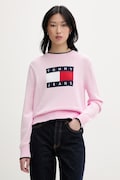 Tommy Jeans sweter damski bawełniany różowy DW0DW22316