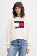 Tommy Jeans sweter damski bawełniany beżowy DW0DW22317