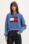 Tommy Jeans sweter damski bawełniany niebieski DW0DW22317