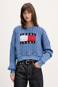Tommy Jeans sweter damski bawełniany niebieski DW0DW22317