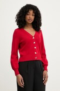 Morgan kardigan damski z wiskozy czerwony MLIKE