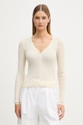Sisley ζακέτα γυναικεία με βαμβάκι μπεζ 1U3RL603S